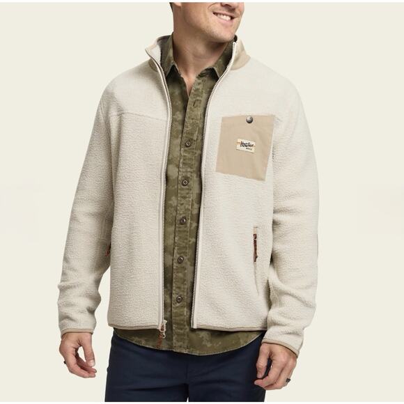 Howler Brothers Men’s S Chisos Fleece Jacket Oatmeal Cream Hiking Outdoor EUC - Picture 14 of 15